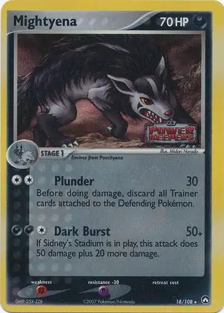 EX Power Keepers Mightyena #18/108 reverse holo